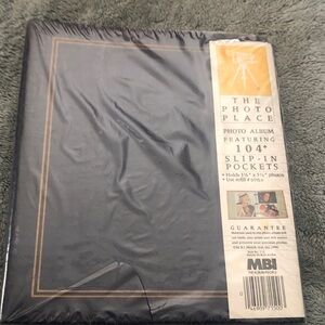 Black Photo Album with Slip-In Pockets